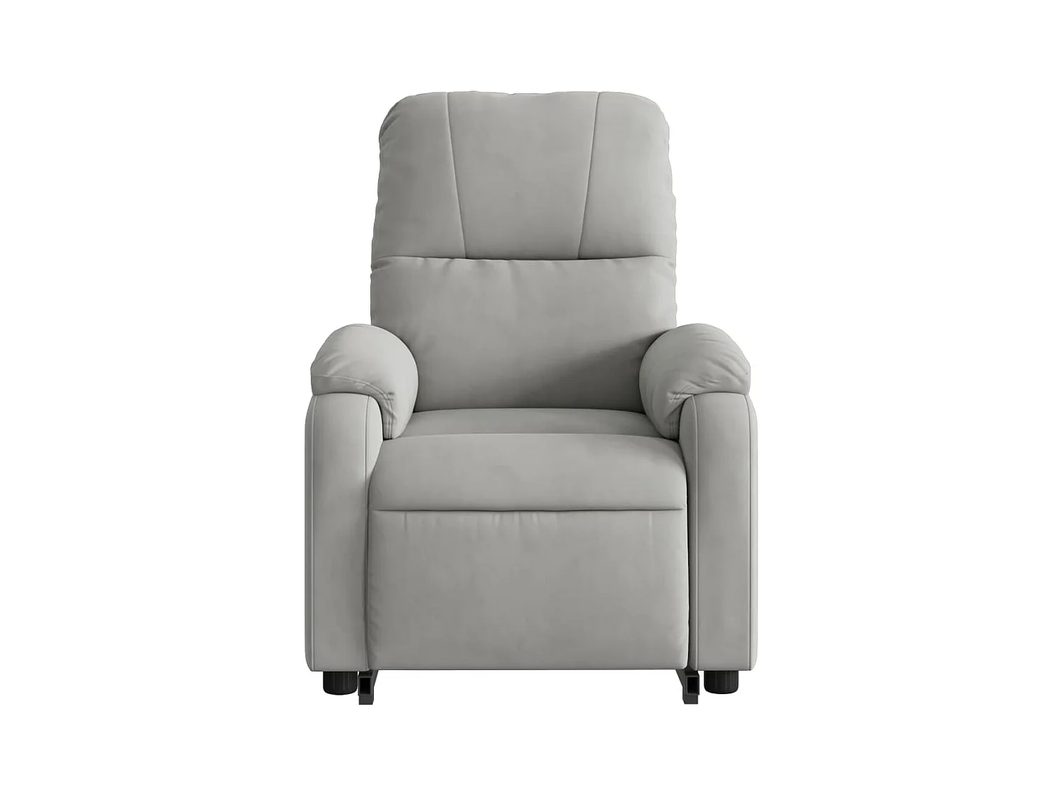 Fauteuil inclinable gris clair tissu microfibre
