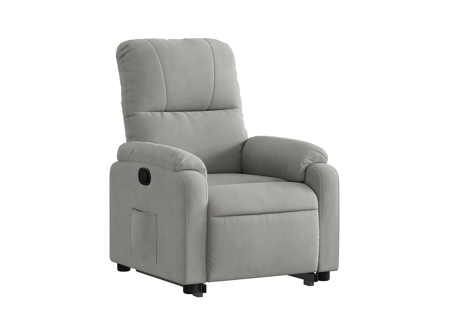 Fauteuil inclinable gris clair tissu microfibre