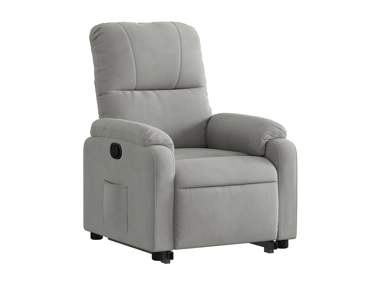Fauteuil inclinable gris clair tissu microfibre