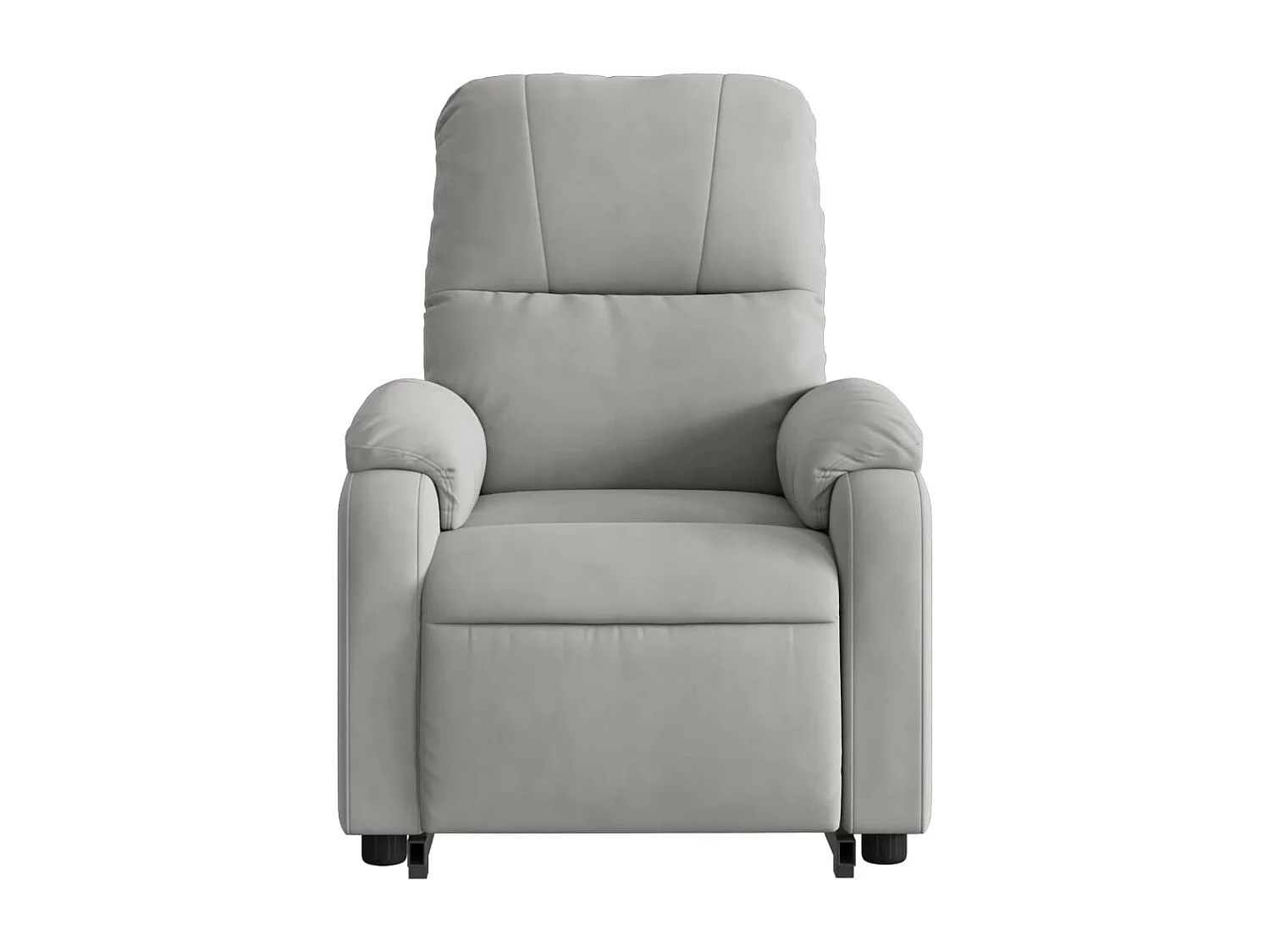 Fauteuil inclinable gris clair tissu microfibre
