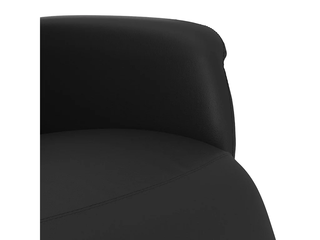 Fauteuil verstelbaar met voetensteun kunstleer zwart