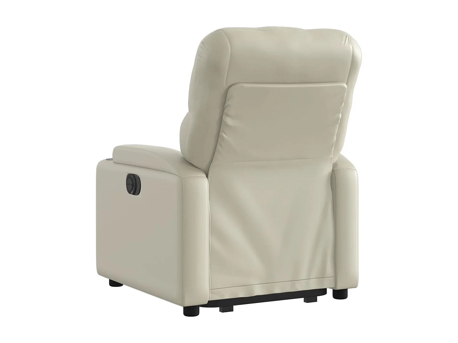 Fauteuil inclinable électrique crème similicuir
