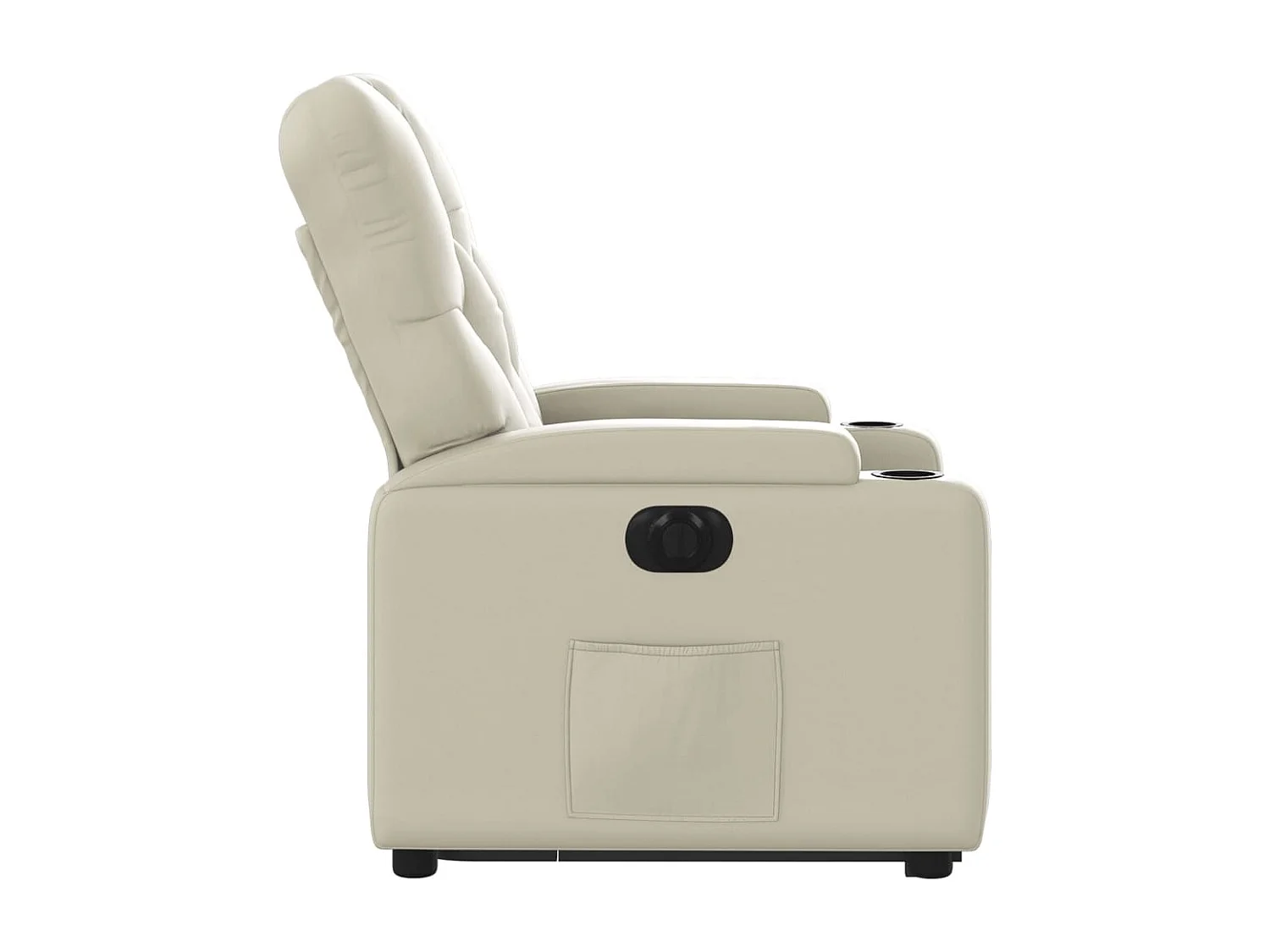 Fauteuil inclinable électrique crème similicuir