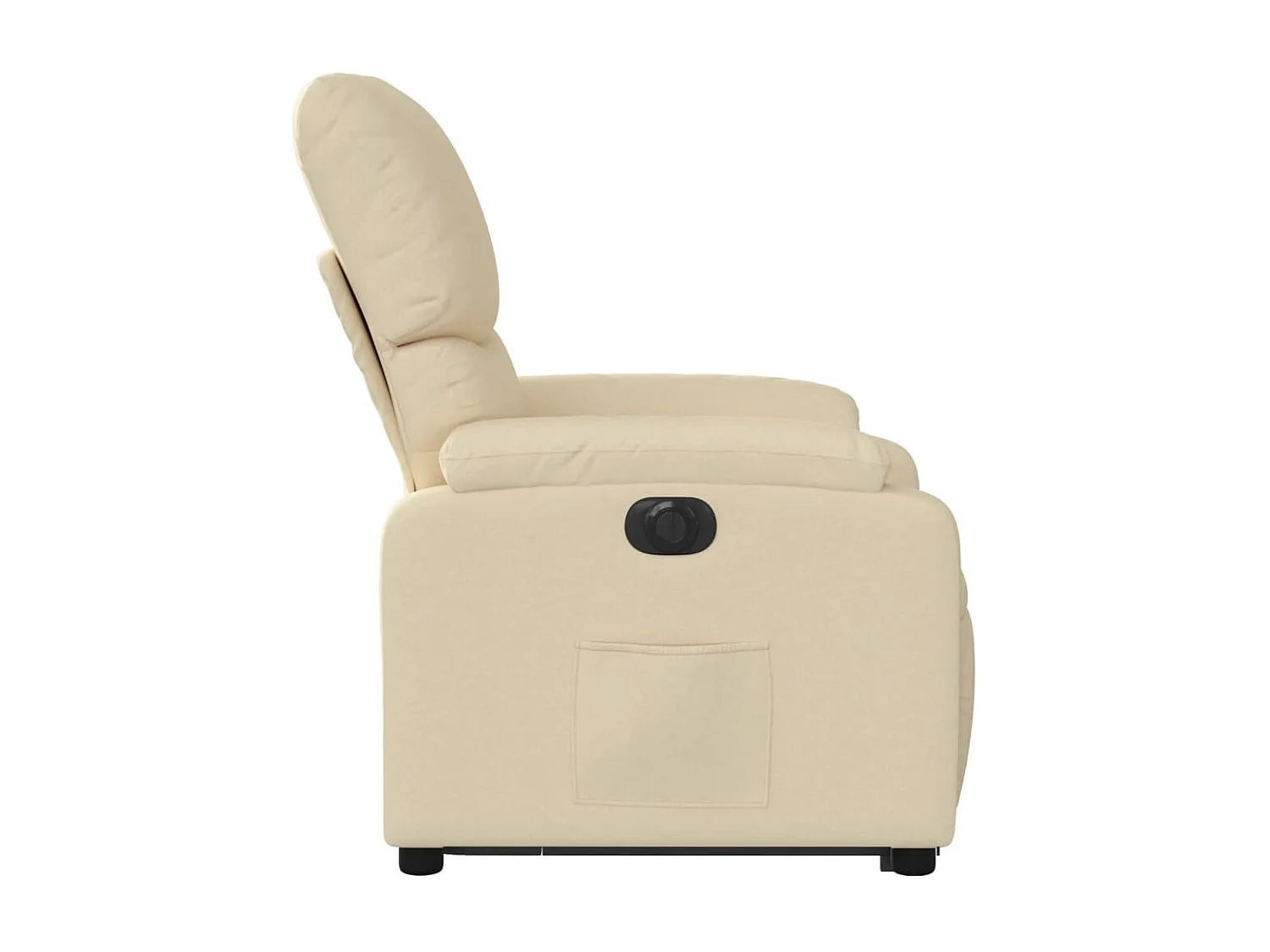 Fauteuil inclinable électrique crème tissu