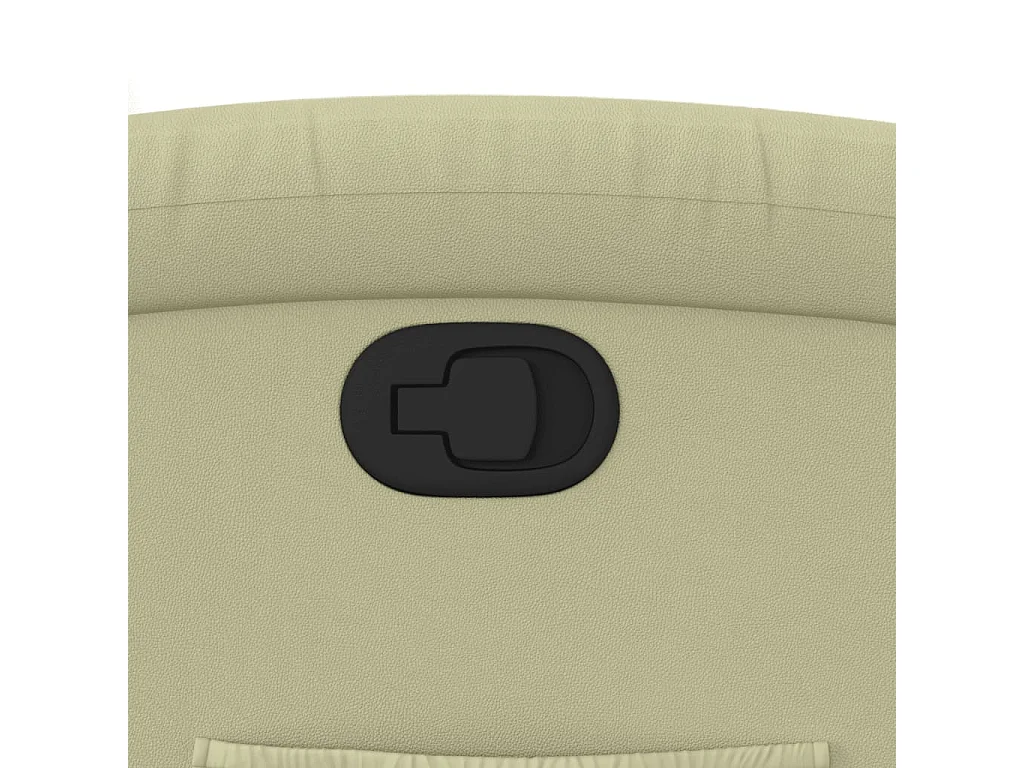 Fauteuil echt leer crèmekleurig