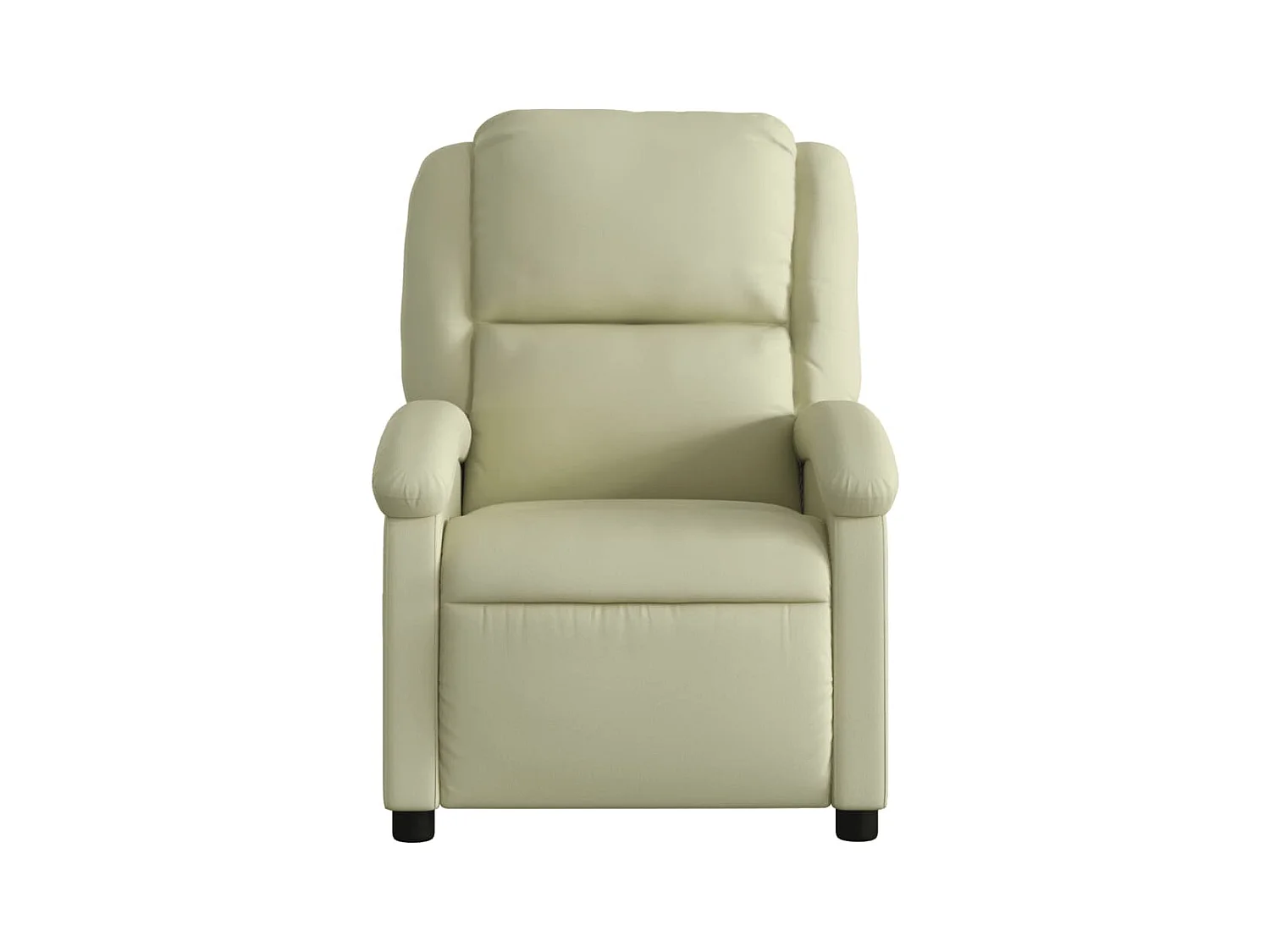 Fauteuil inclinable crème cuir véritable