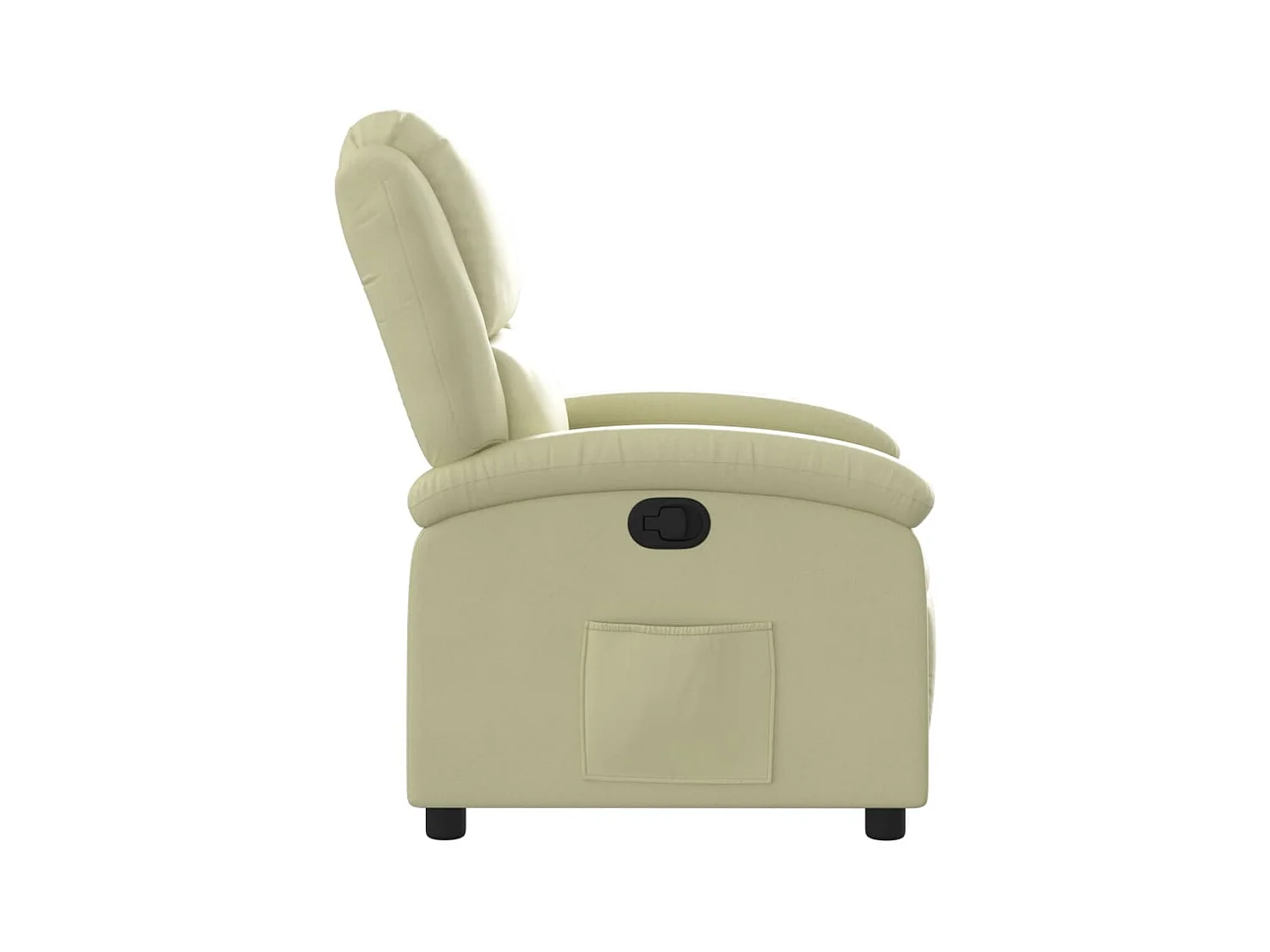 Fauteuil inclinable crème cuir véritable