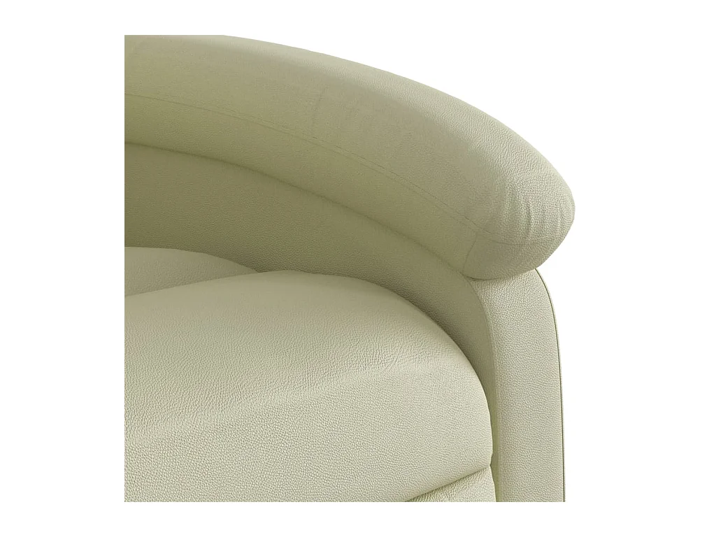 Fauteuil inclinable crème cuir véritable