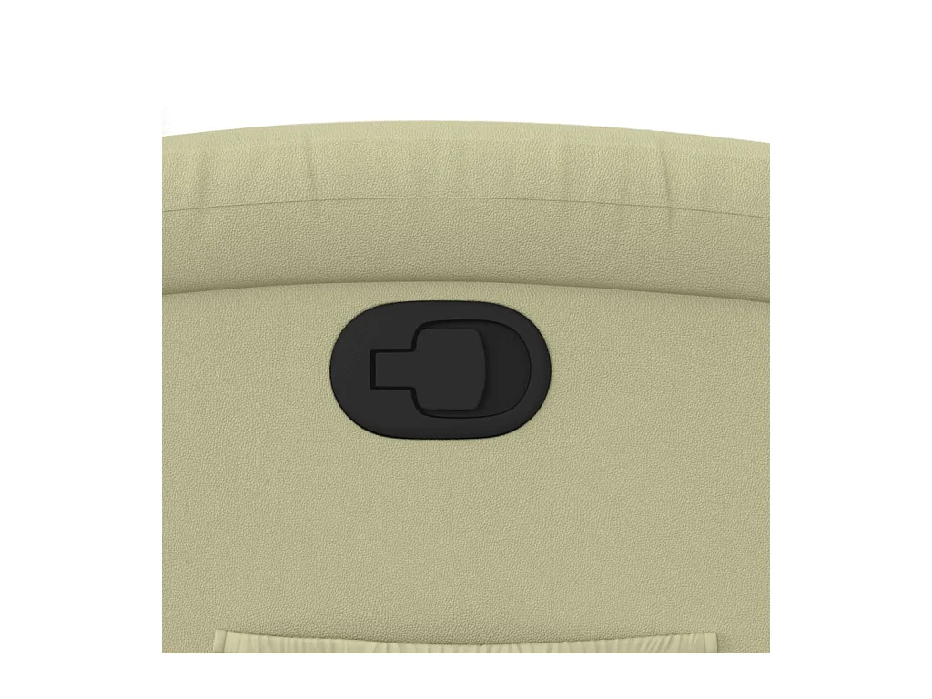 Fauteuil inclinable crème cuir véritable