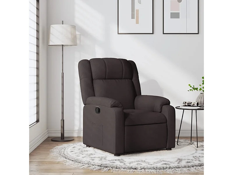 Fauteuil inclinable Marron foncé Tissu