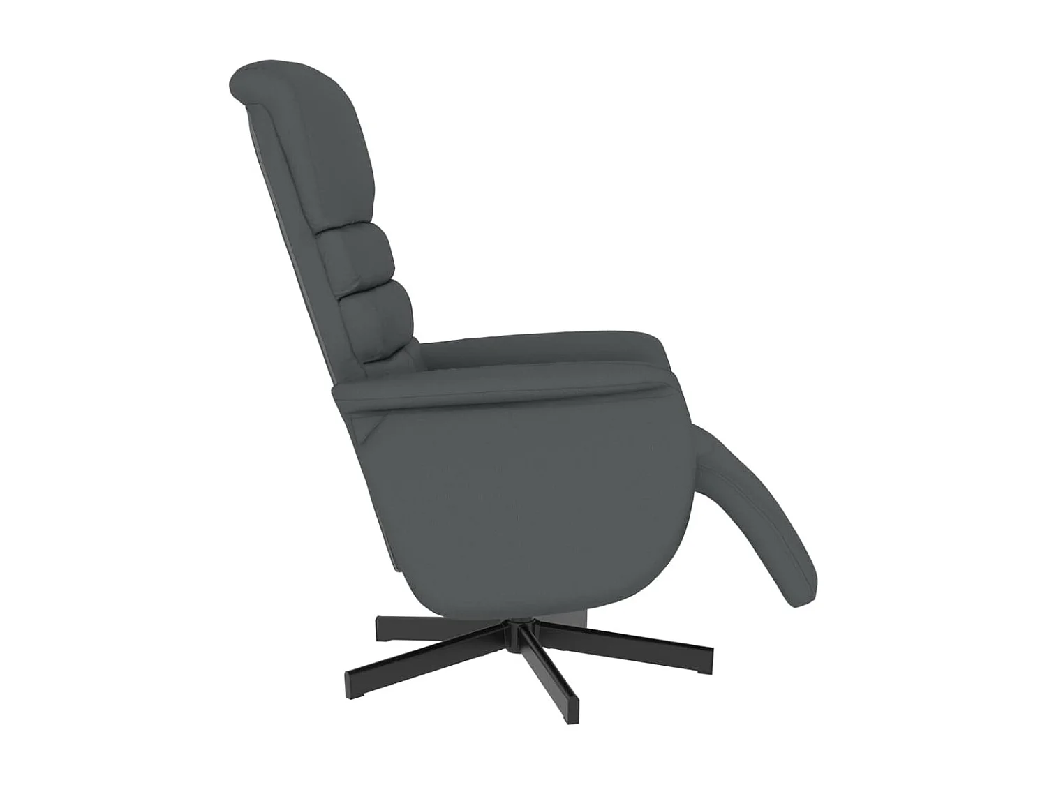 Fauteuil verstelbaar met voetensteun kunstleer grijs