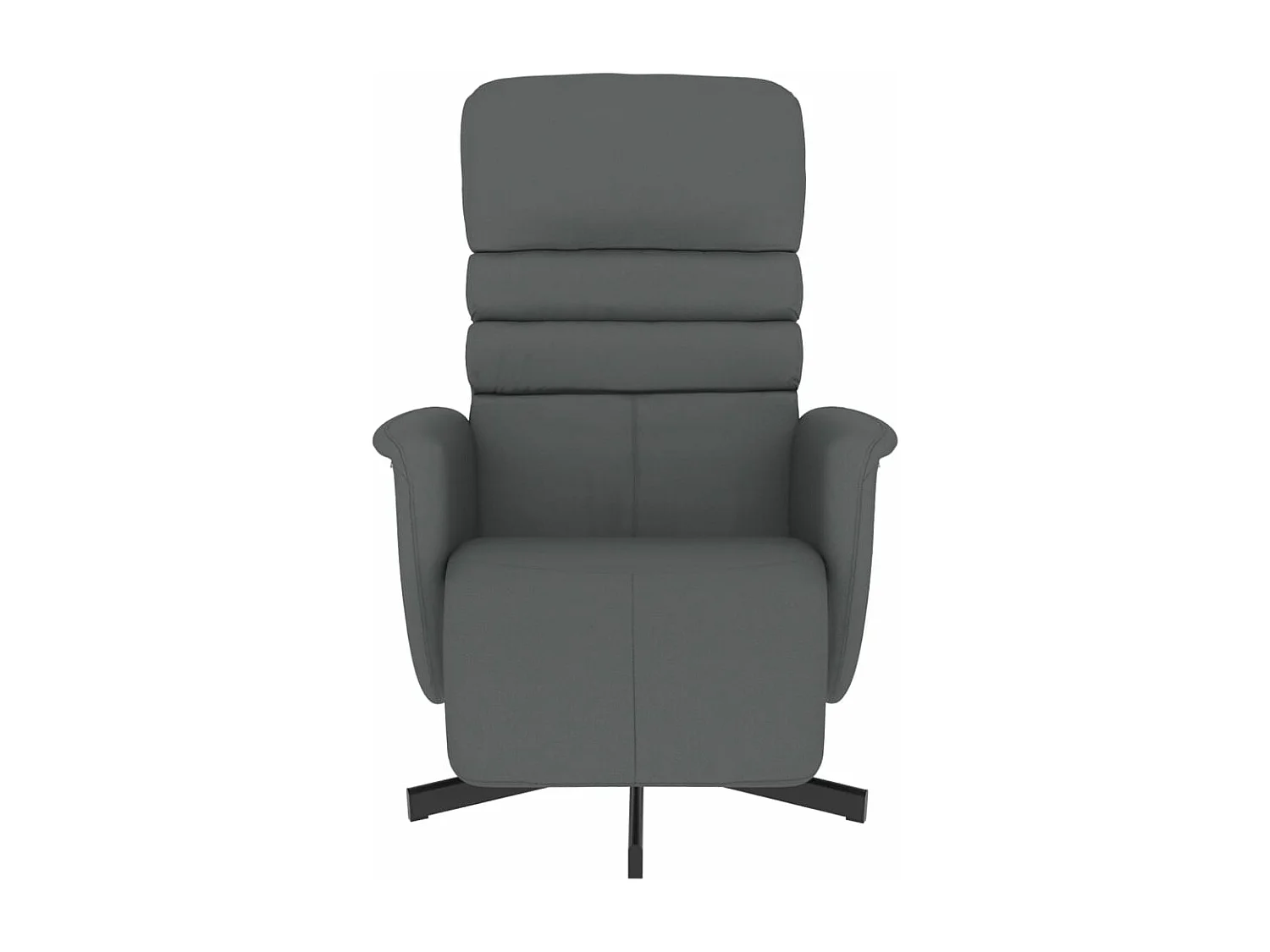 Fauteuil inclinable avec repose-pieds gris similicuir