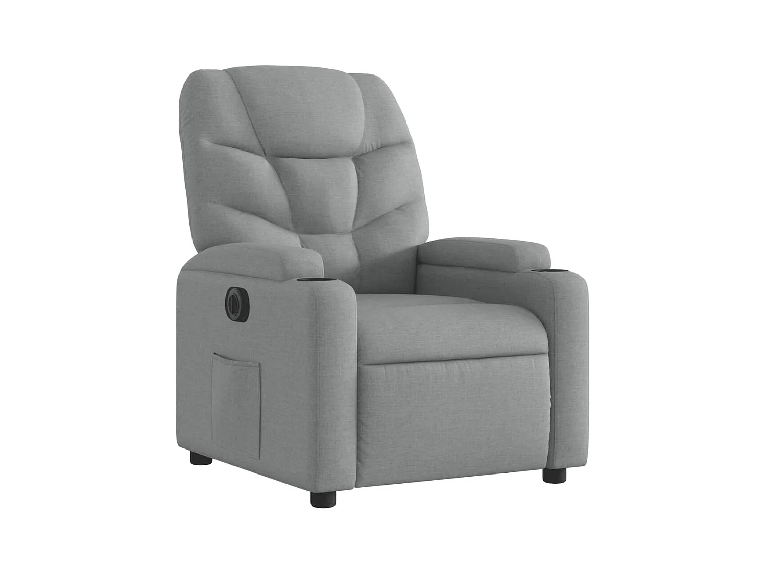 Fauteuil inclinable électrique Gris clair Tissu