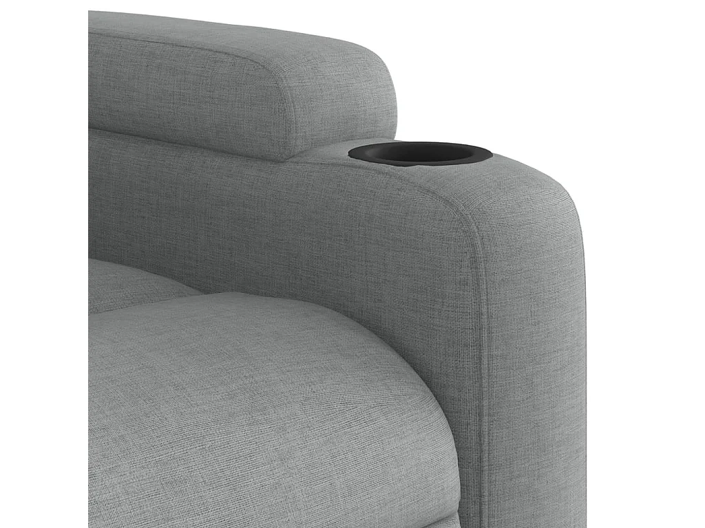 Fauteuil inclinable électrique Gris clair Tissu