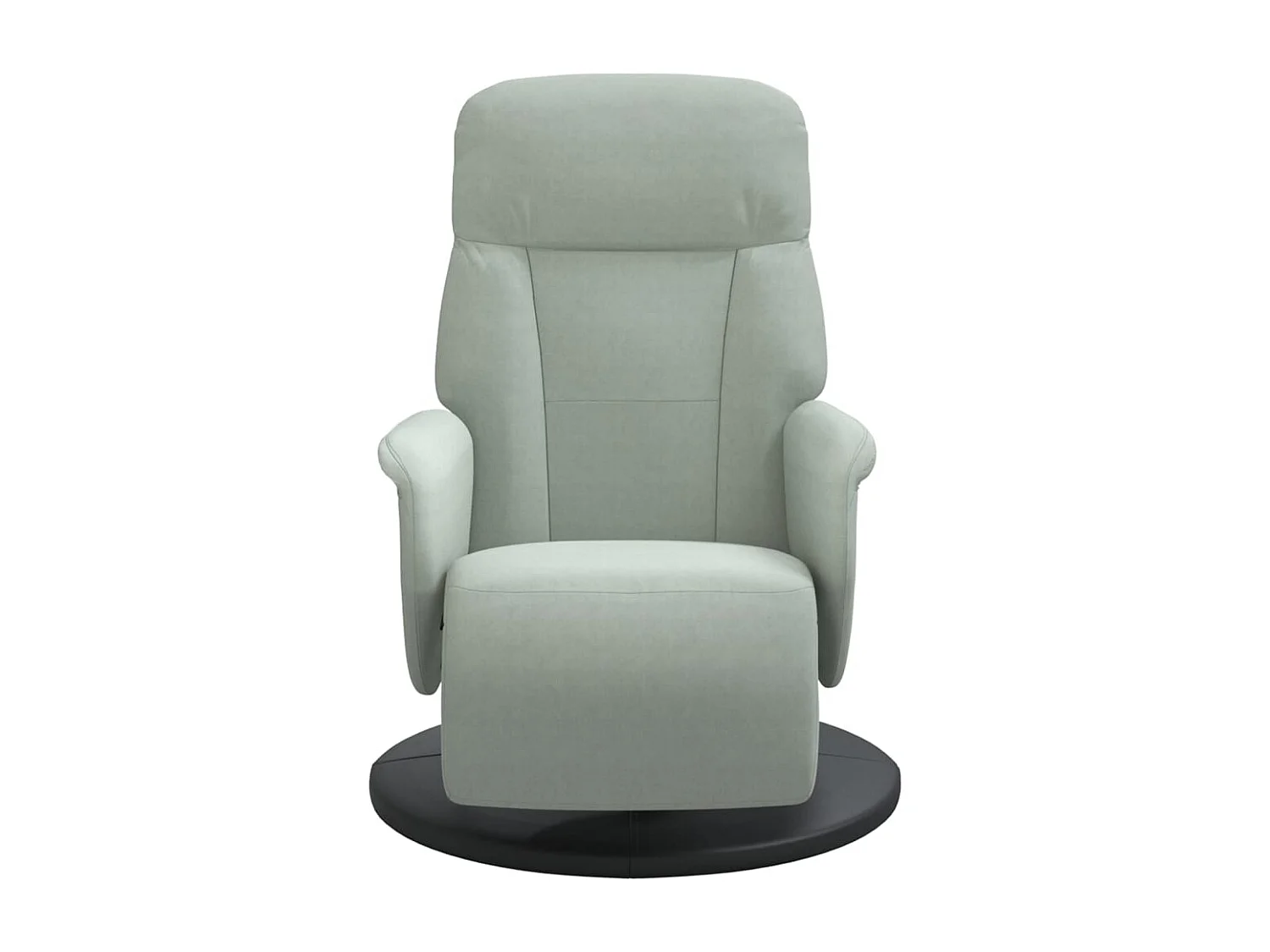 Fauteuil inclinable avec repose-pied gris clair velours