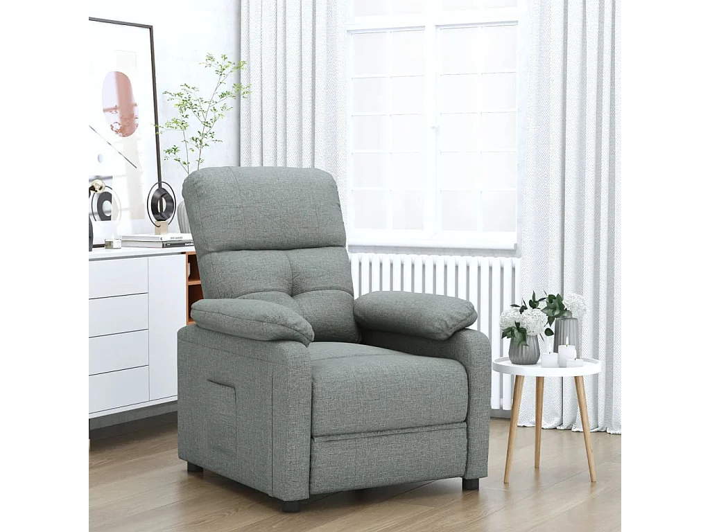 Fauteuil inclinable Gris foncé Tissu