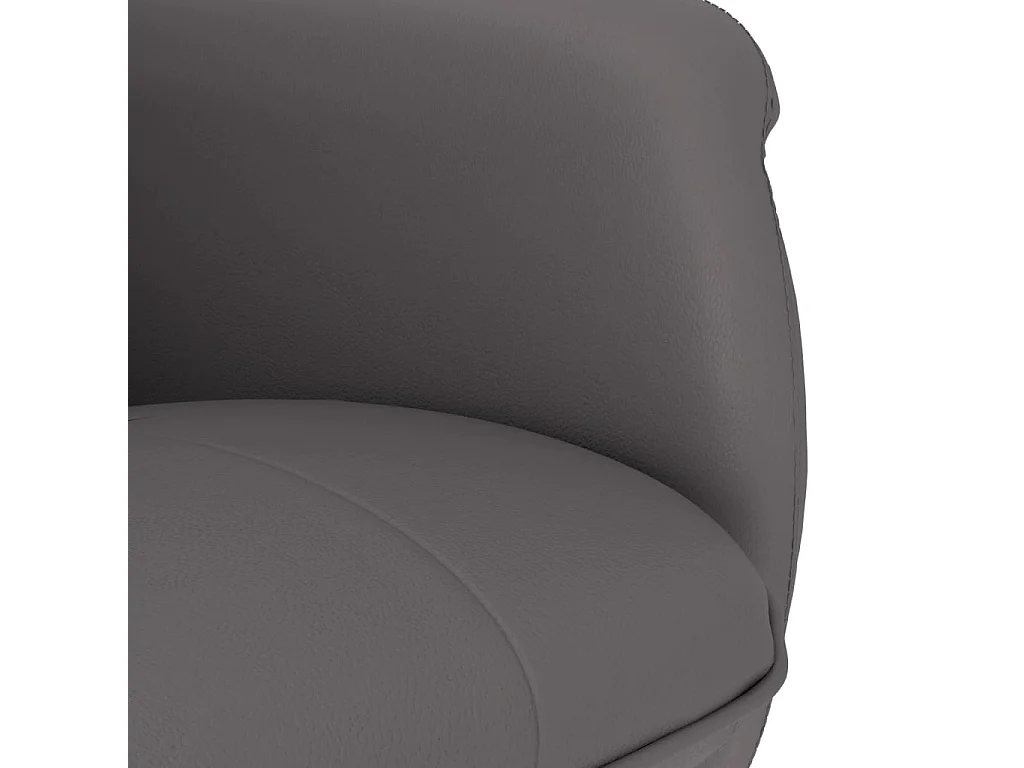 Fauteuil inclinable avec repose-pied gris similicuir