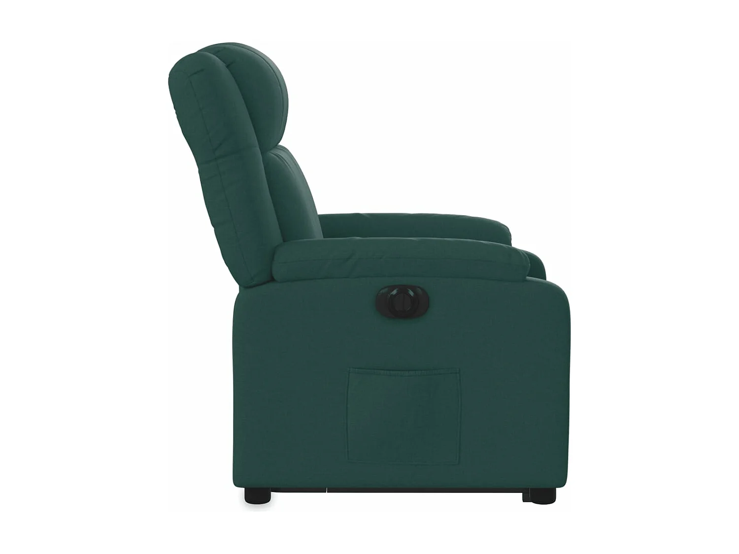 Sillón eléctrico reclinable elevable de tela verde oscuro