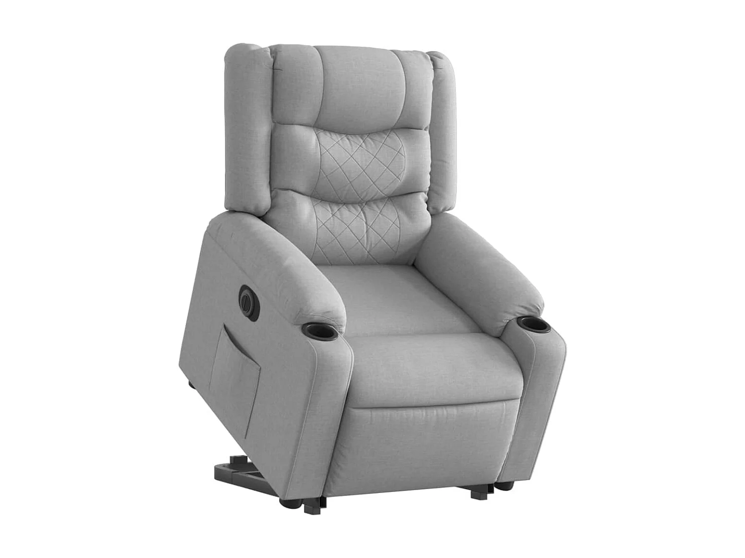 Fauteuil inclinable électrique gris clair tissu