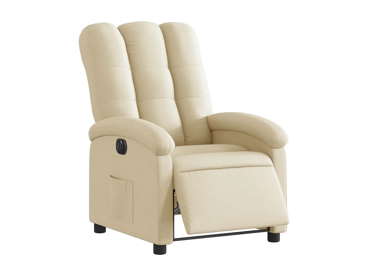 Fauteuil inclinable électrique Crème Tissu