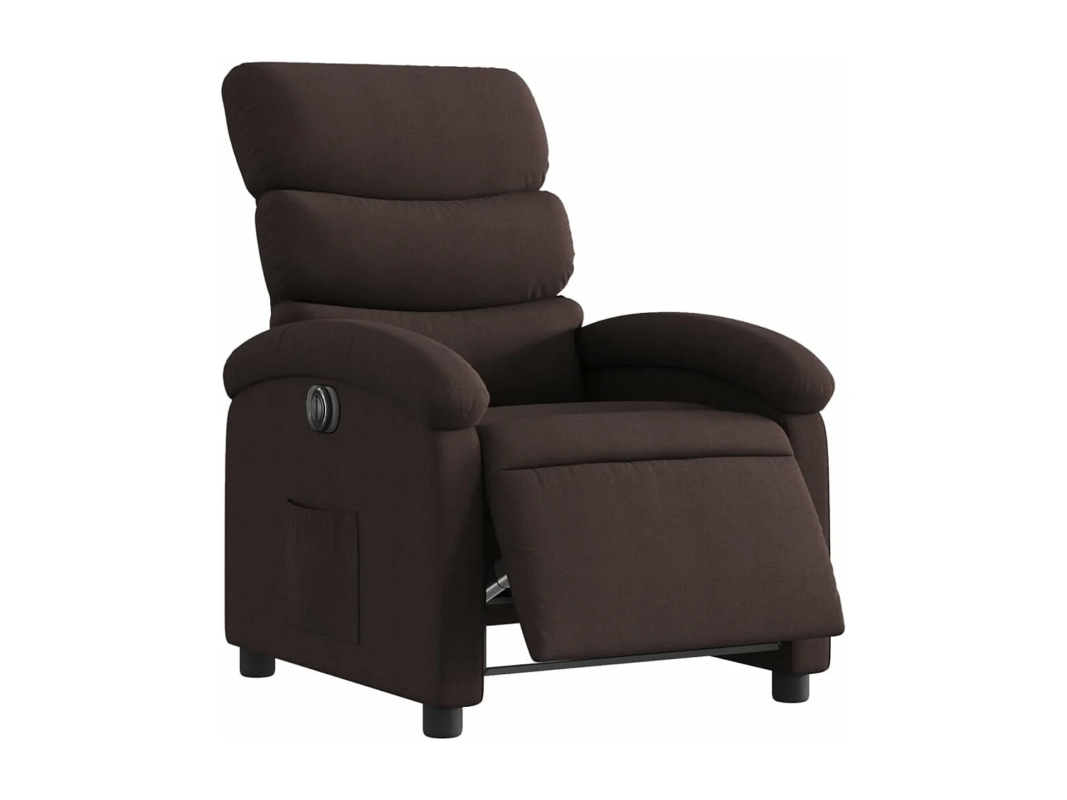 Fauteuil inclinable électrique Marron foncé Tissu