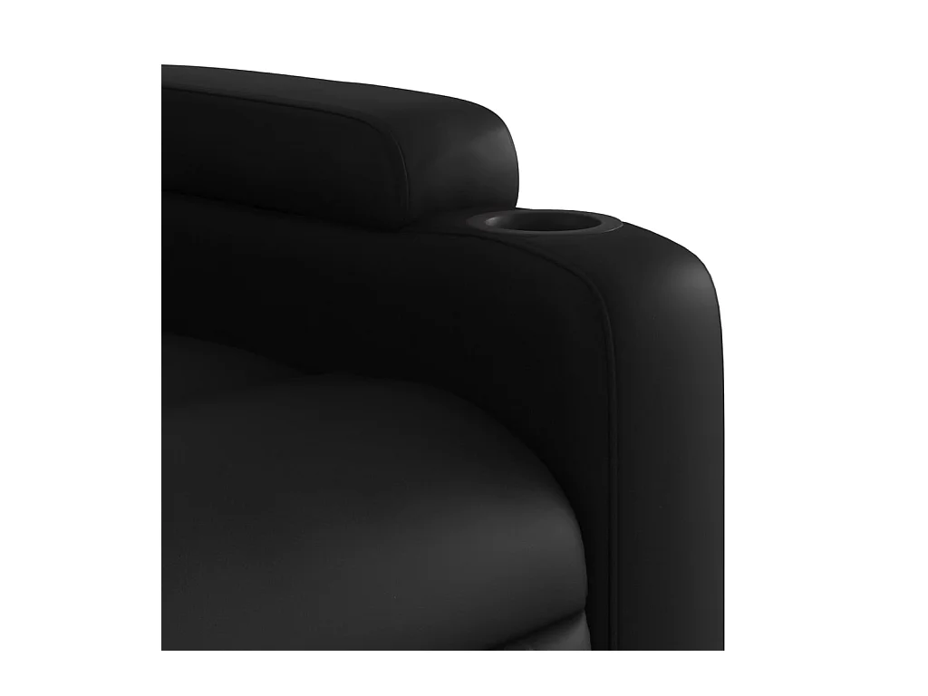 Fauteuil inclinable électrique Noir Similicuir