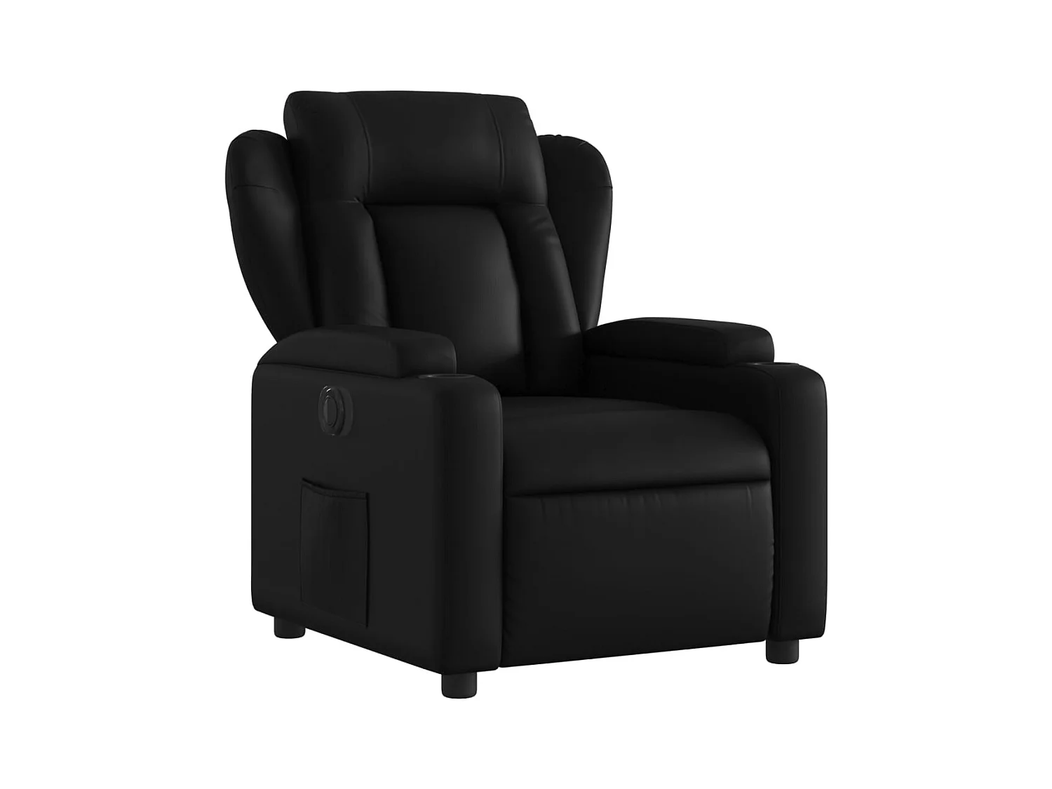 Fauteuil inclinable électrique Noir Similicuir