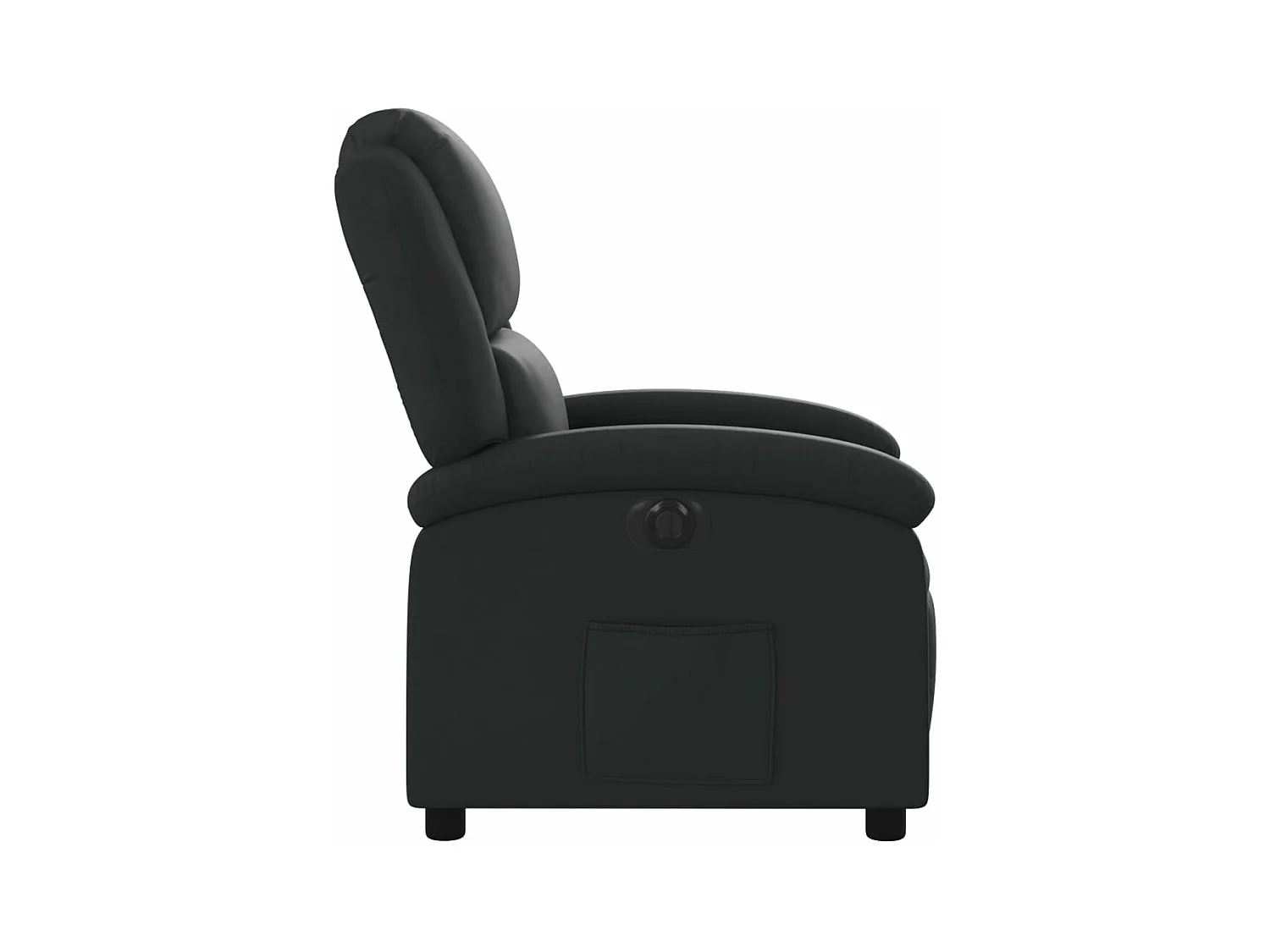 Fauteuil inclinable électrique noir cuir véritable