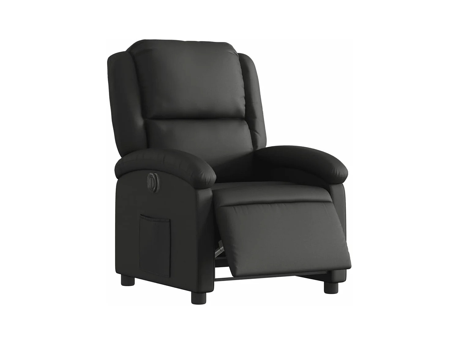 Fauteuil inclinable électrique noir cuir véritable