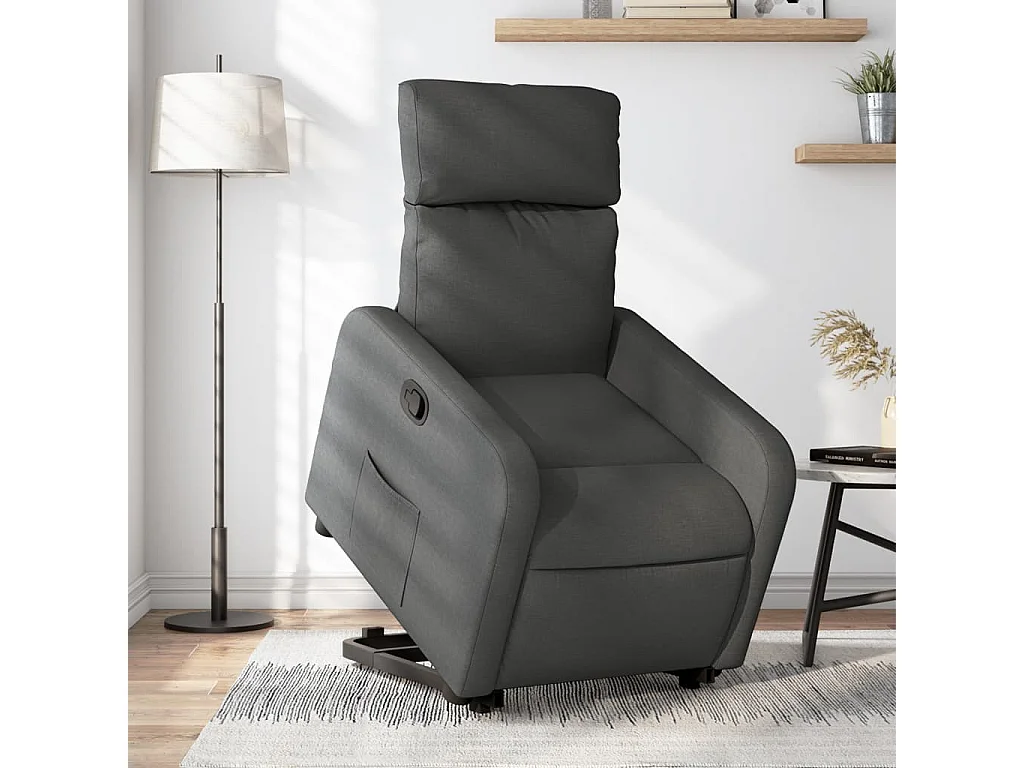 Fauteuil inclinable Gris foncé Tissu