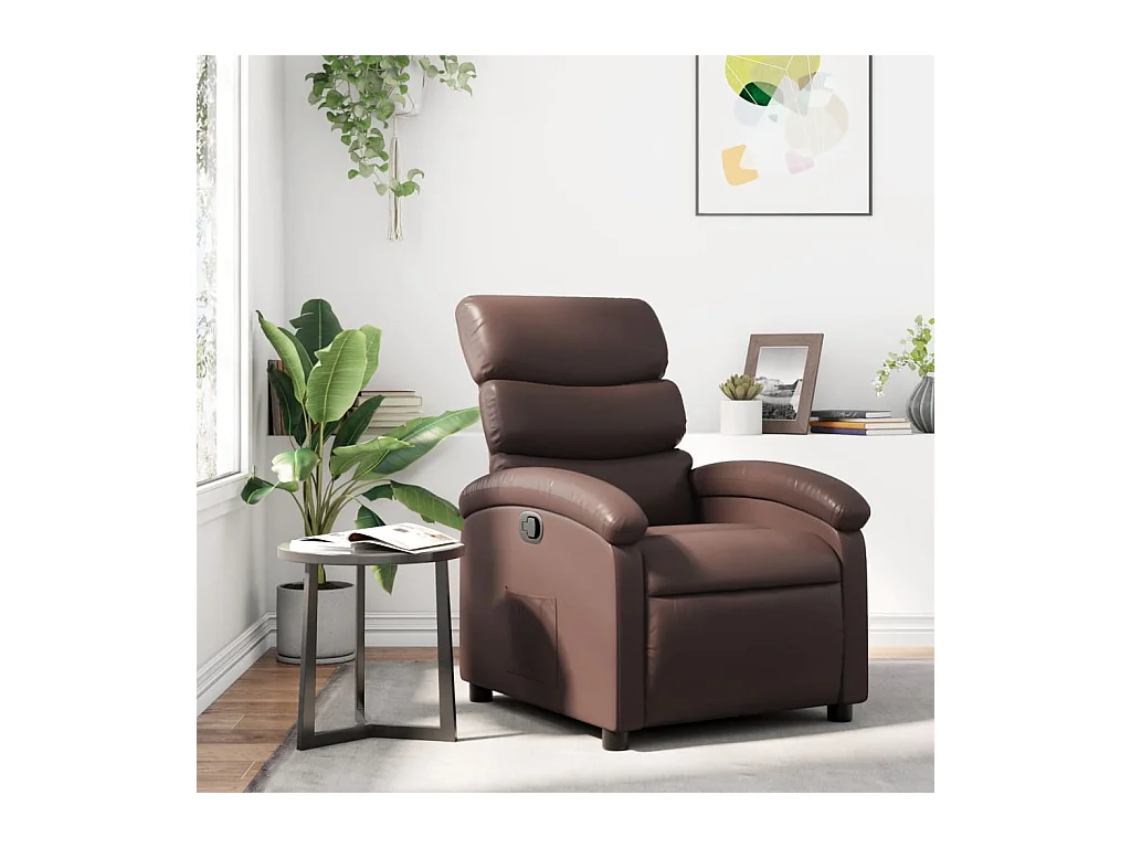 Fauteuil inclinable Marron Similicuir