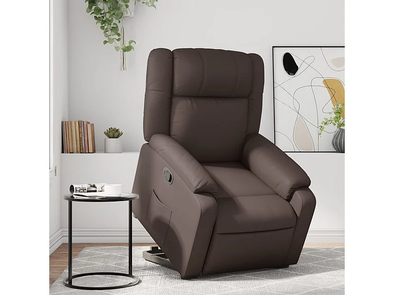 Fauteuil inclinable marron similicuir