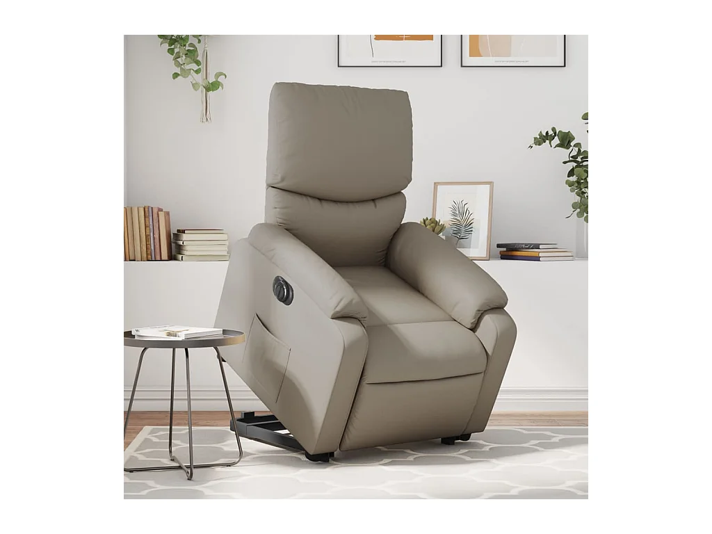 Fauteuil inclinable électrique cappuccino similicuir