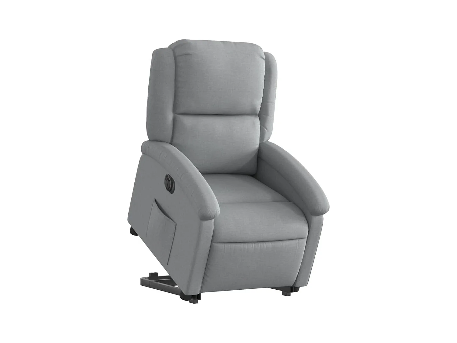Fauteuil inclinable électrique gris clair tissu