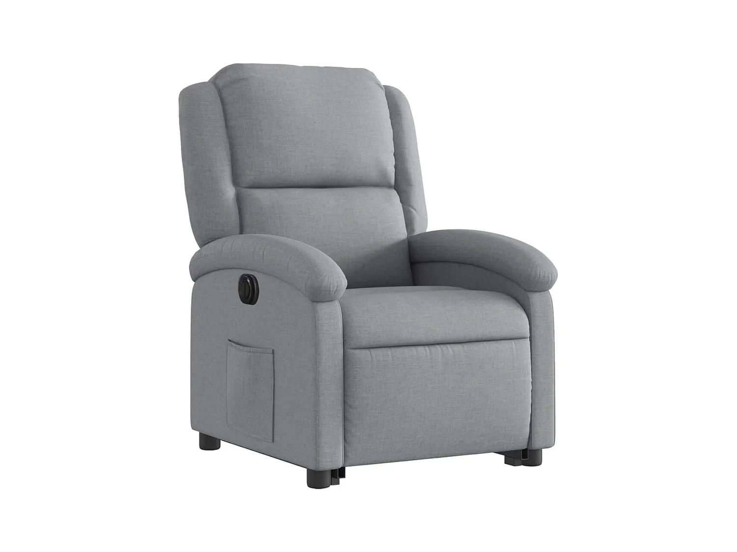 Fauteuil inclinable électrique gris clair tissu