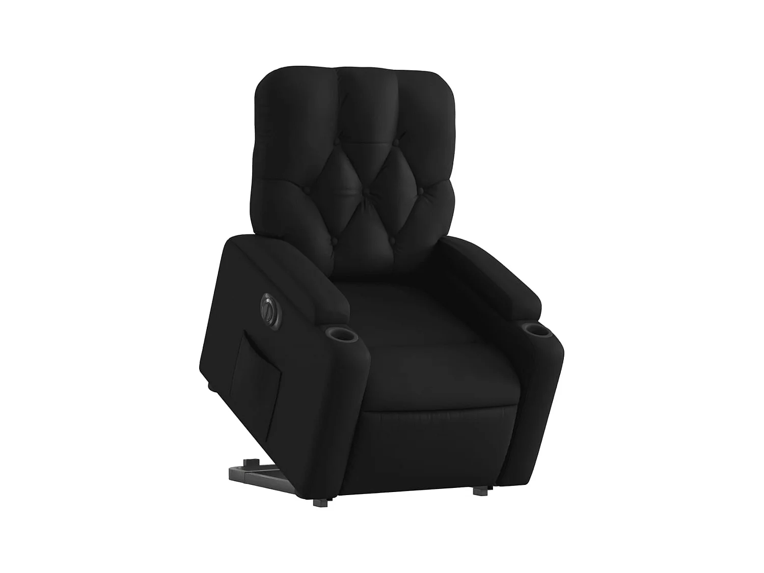 Fauteuil inclinable électrique noir similicuir