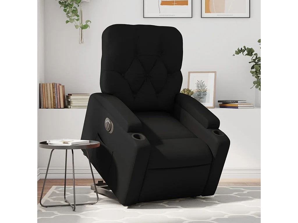 Fauteuil inclinable électrique noir similicuir