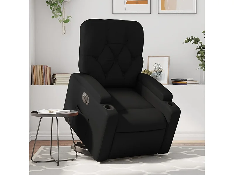 Fauteuil inclinable électrique noir similicuir