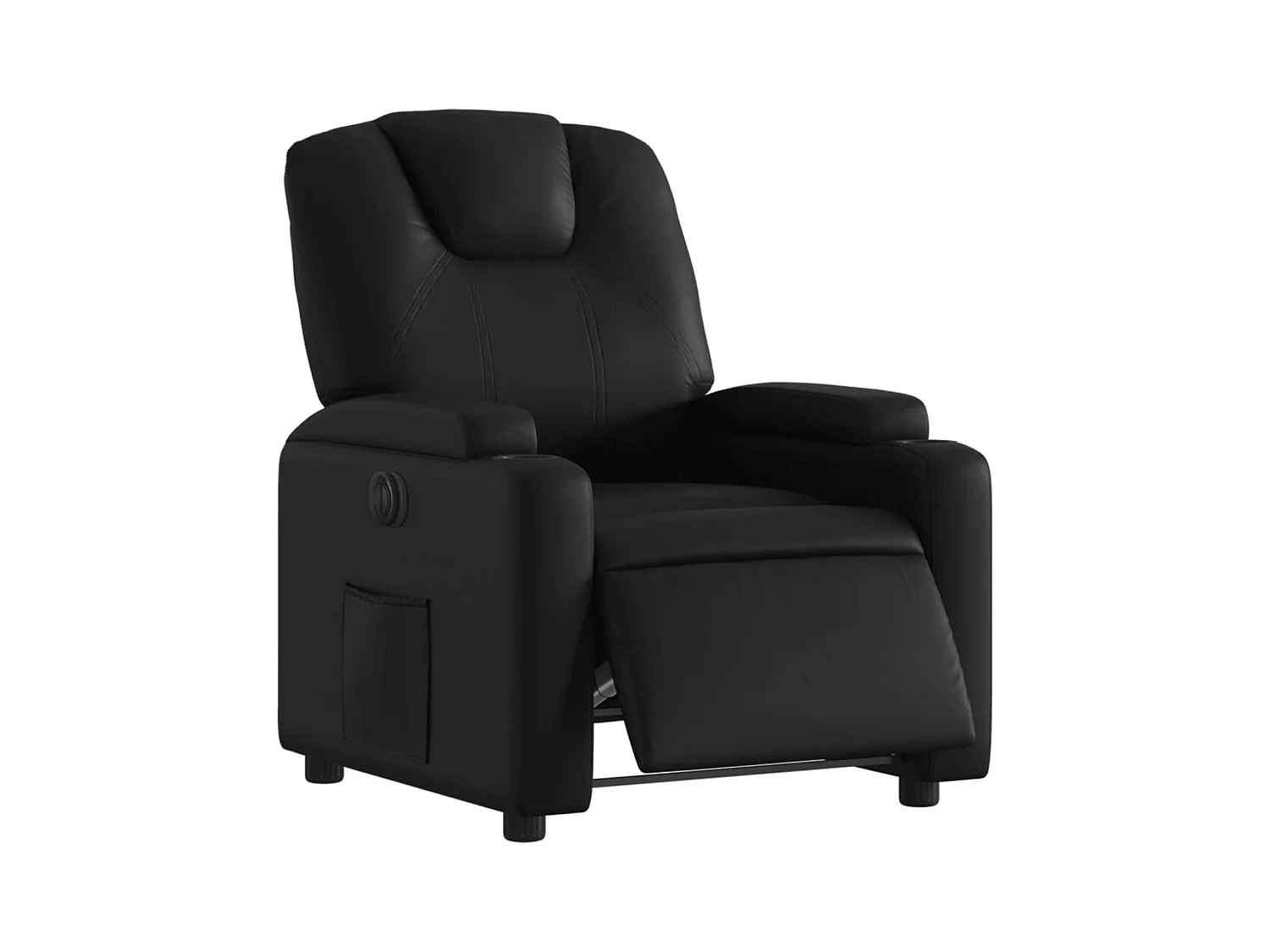 Fauteuil inclinable électrique Noir Similicuir