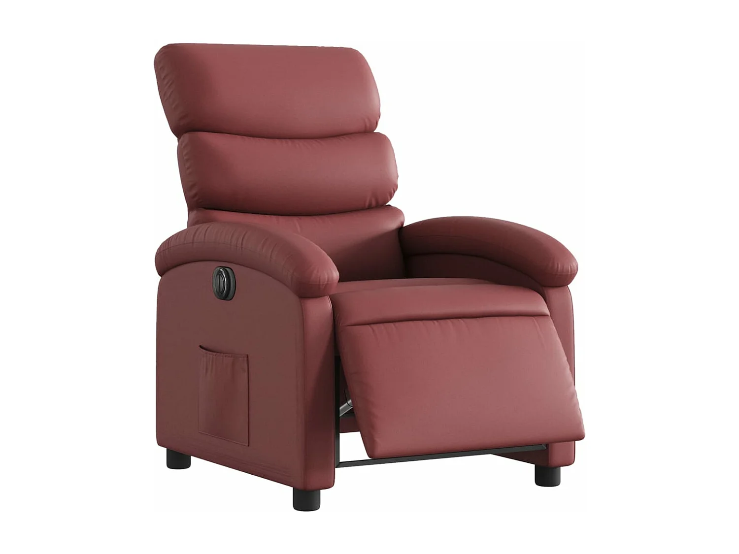 Fauteuil inclinable électrique Rouge bordeaux Similicuir