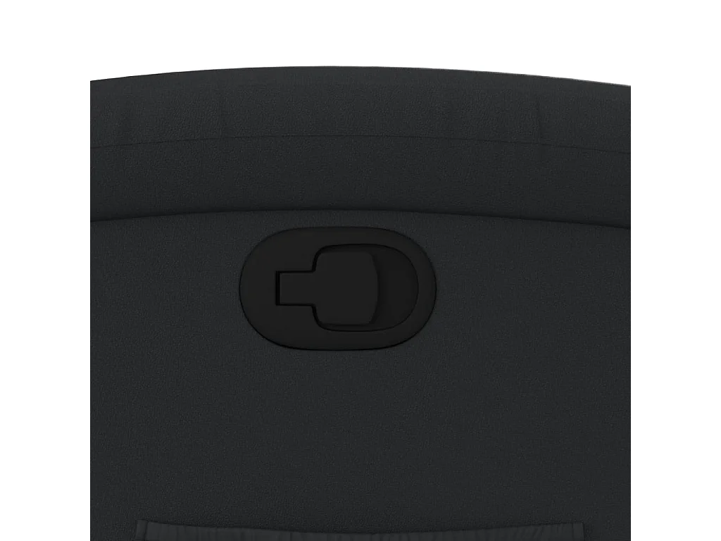 Fauteuil echt leer zwart