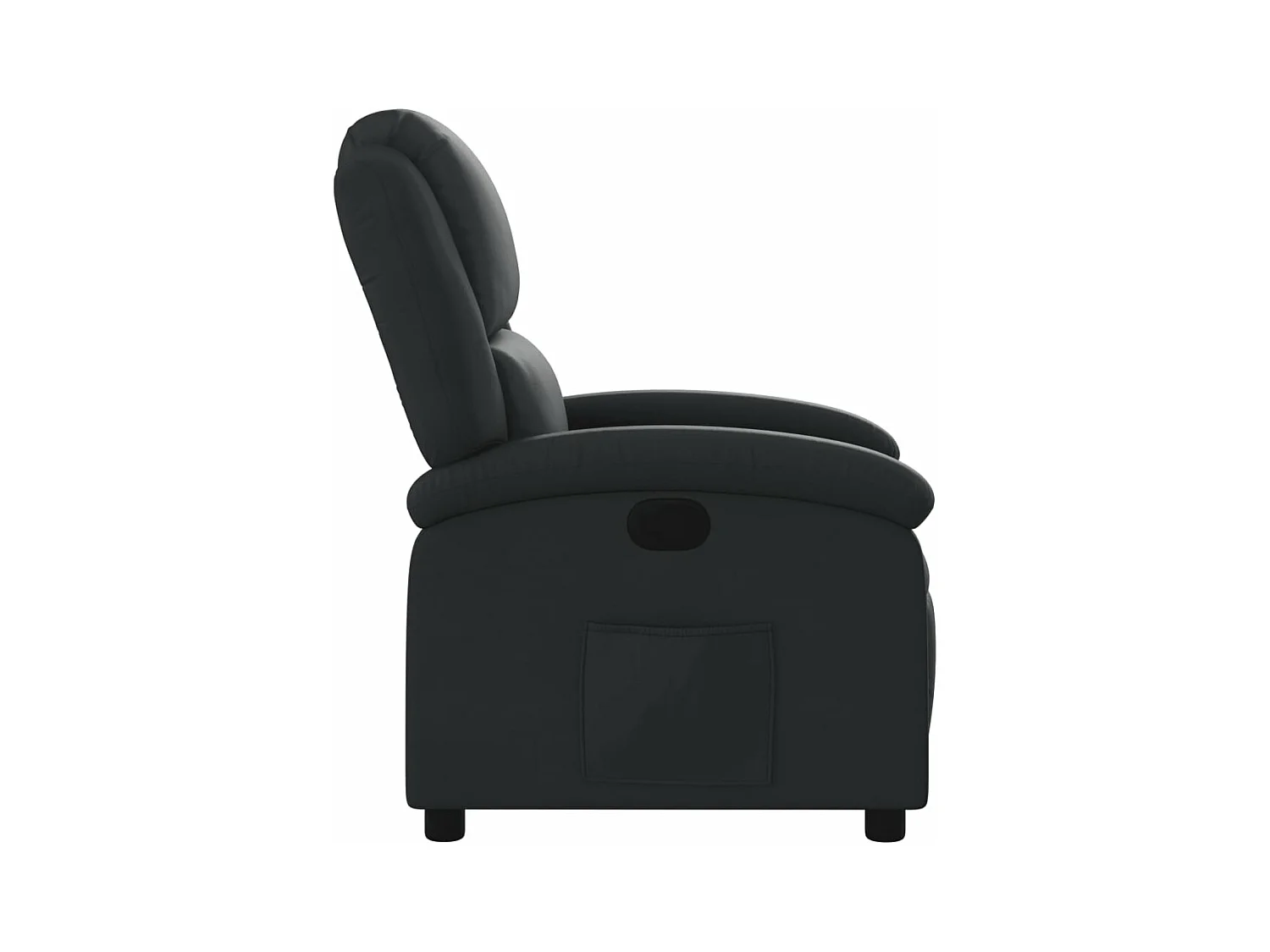 Fauteuil inclinable noir cuir véritable