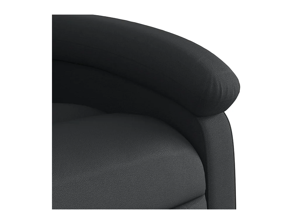 Fauteuil inclinable noir cuir véritable