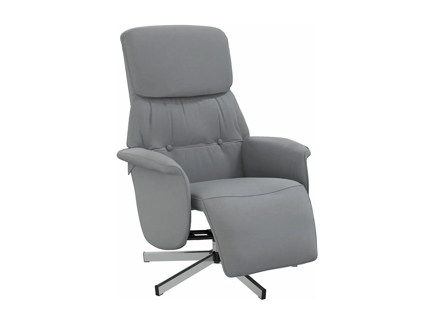 Fauteuil inclinable avec repose-pieds gris clair tissu