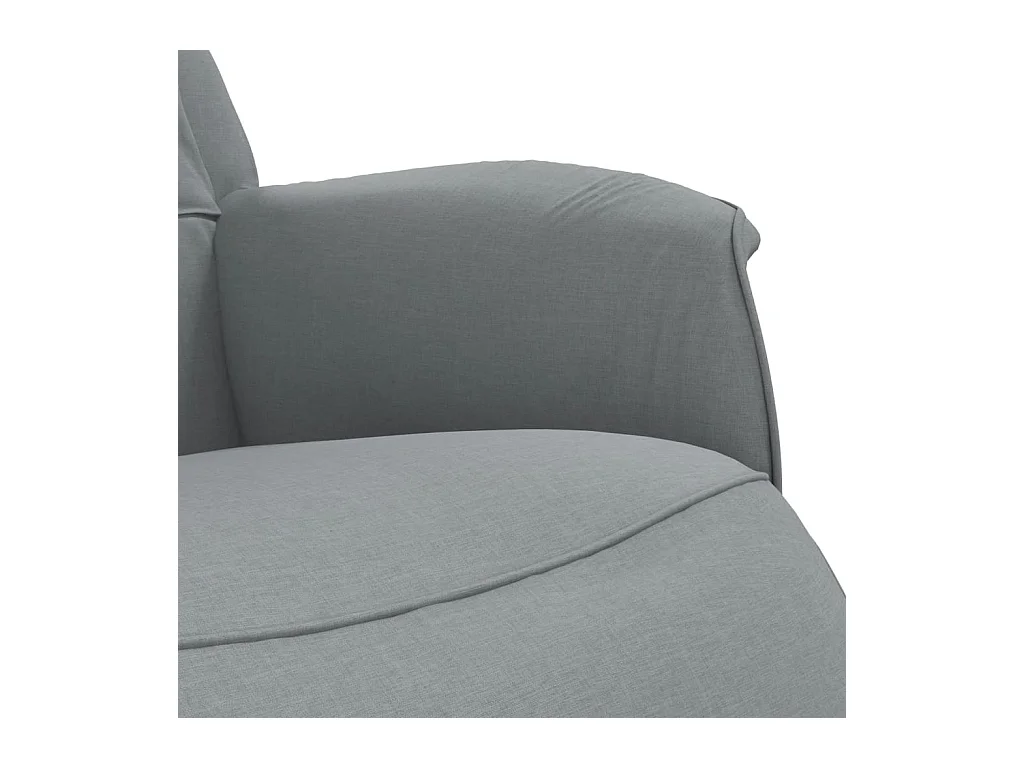Fauteuil inclinable avec repose-pieds gris clair tissu