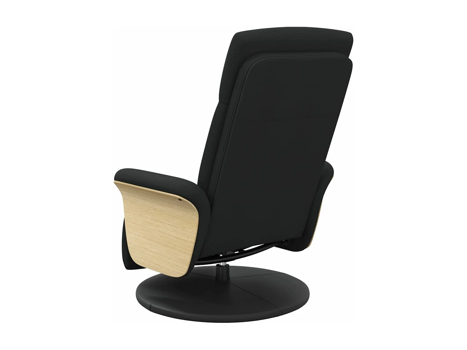 Fauteuil inclinable avec repose-pieds noir tissu