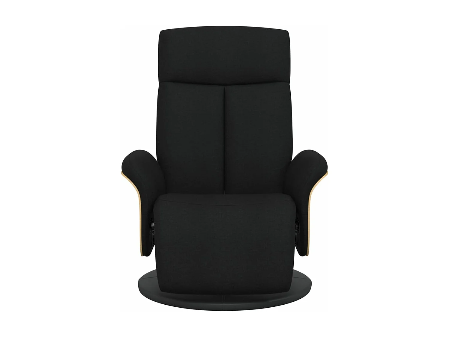 Sillón reclinable con reposapiés tela negra