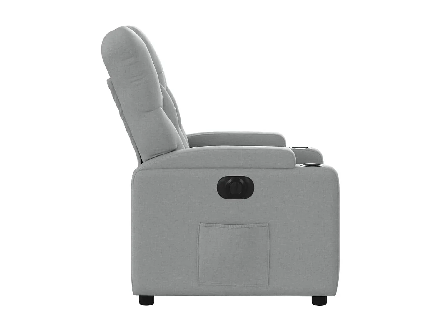 Fauteuil inclinable électrique Gris clair Tissu