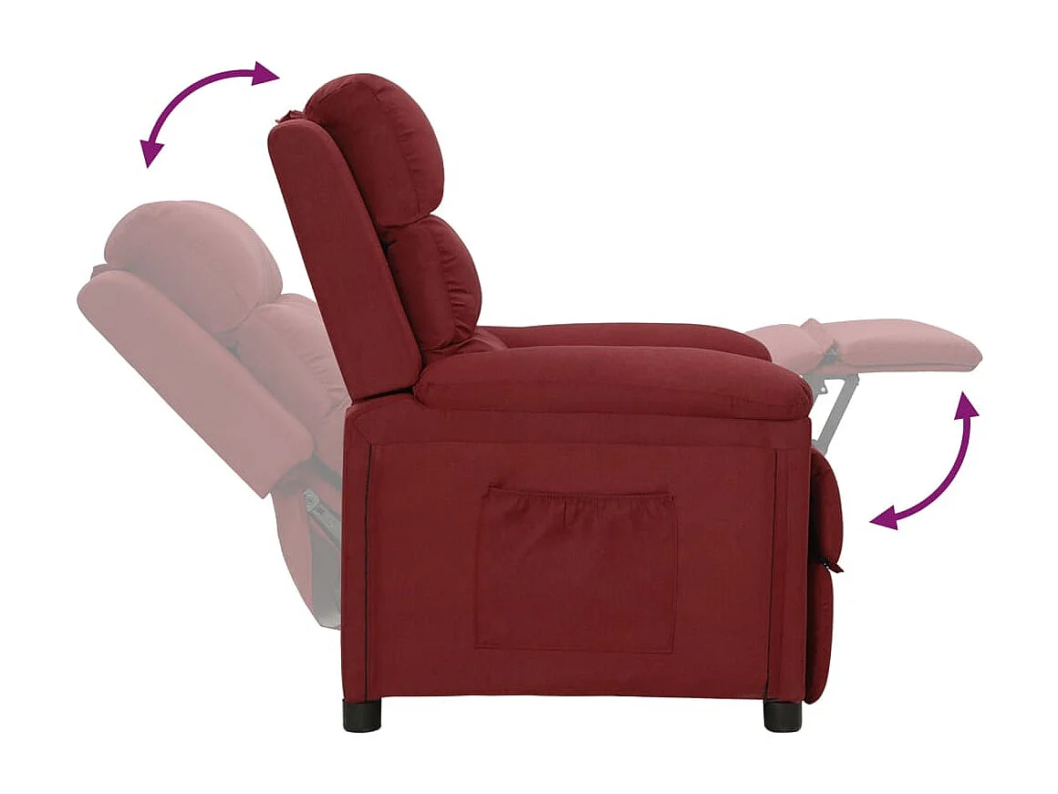 Fauteuil inclinable Rouge bordeaux Tissu