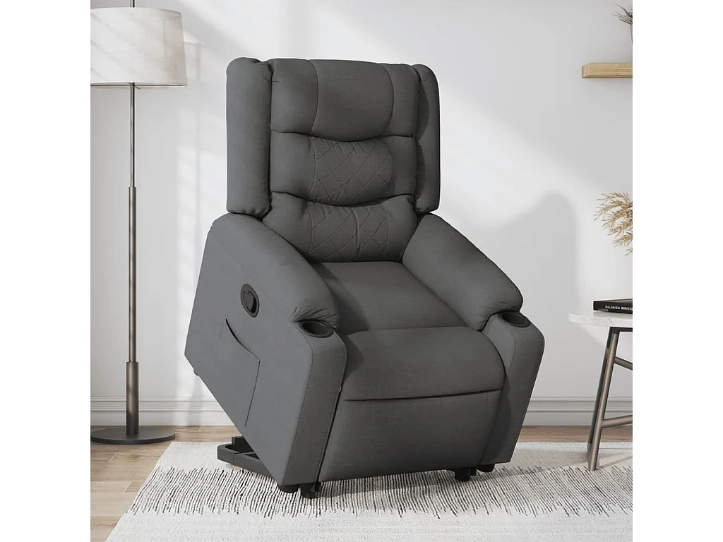 Fauteuil inclinable Gris foncé Tissu